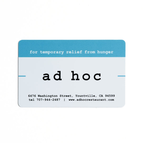 Ad Hoc Gift Card