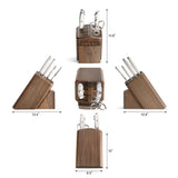 Thomas Keller Signature Collection by Cangshan - White Series 7-Piece Knife Block Set, Walnut Block